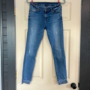 True Religion Hallie Mid Rise Super Skinny Jeans